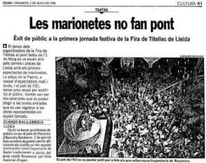 9a FIRA DE TEATRE DE TITELLES de LLEIDA